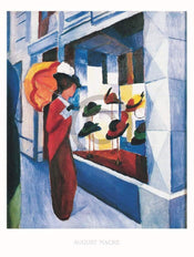 August Macke  Hutladen Kunstdruk 60x80cm | Yourdecoration.nl