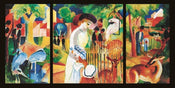 August Macke  Zoologischer Garten Kunstdruk 100x50cm | Yourdecoration.nl