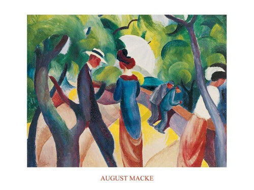 August Macke  Promenade Kunstdruk 80x60cm | Yourdecoration.nl