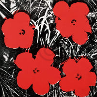 pgm aw 66 andy warhol flowers red 1964 kunstdruk 91x91cm | Yourdecoration.nl
