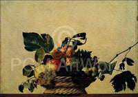 Caravaggio  Cesto di frutta Kunstdruk 80x56cm | Yourdecoration.nl