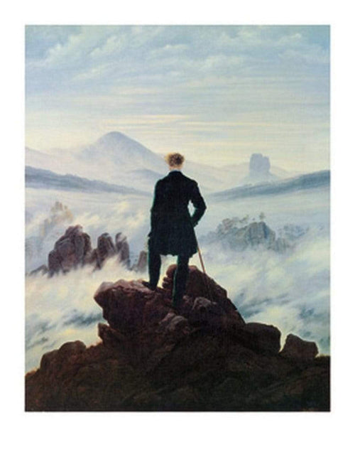 Caspar David Friedrich  Der Wanderer im Nebelmeer Kunstdruk 70x90cm | Yourdecoration.nl