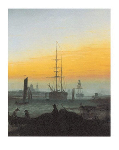 Caspar David Friedrich  Der Greifswalder Hafen Kunstdruk 30x40cm | Yourdecoration.nl