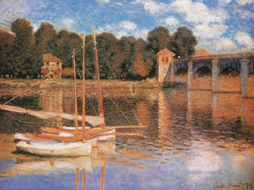 Claude Monet  Il ponte di Argenteuil Kunstdruk 80x60cm | Yourdecoration.nl