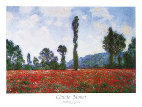 Claude Monet  Field of Poppies Kunstdruk 80x60cm | Yourdecoration.nl
