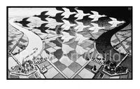 M. C. Escher  Tag und Nacht Kunstdruk 86x55cm | Yourdecoration.nl