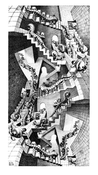 M. C. Escher  Treppenhaus Kunstdruk 45x79cm | Yourdecoration.nl