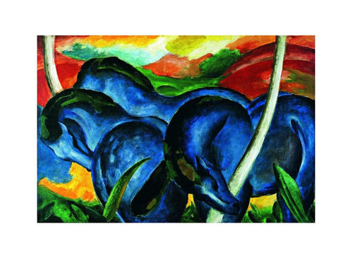 Franz Marc  Die groÃŸen blauen Pferde Kunstdruk 71x56cm | Yourdecoration.nl