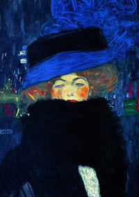 Gustav Klimt  Lady with Hat Kunstdruk 50x70cm | Yourdecoration.nl