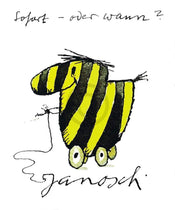 Janosch  Tigerente sofort Kunstdruk 48x58cm | Yourdecoration.nl