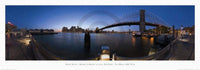 Randy Kosek  Brooklyn Bridge at dusk Kunstdruk 95x33cm | Yourdecoration.nl