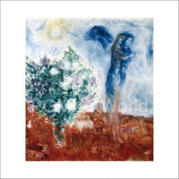Marc Chagall  Die Liebenden Ã¼ber St.Paul Kunstdruk 70x70cm | Yourdecoration.nl