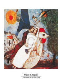 Marc Chagall  Les fiances Kunstdruk 60x80cm | Yourdecoration.nl