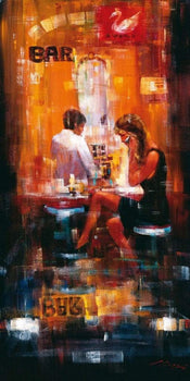 Madjid  Bar Scene II Kunstdruk 50x100cm | Yourdecoration.nl