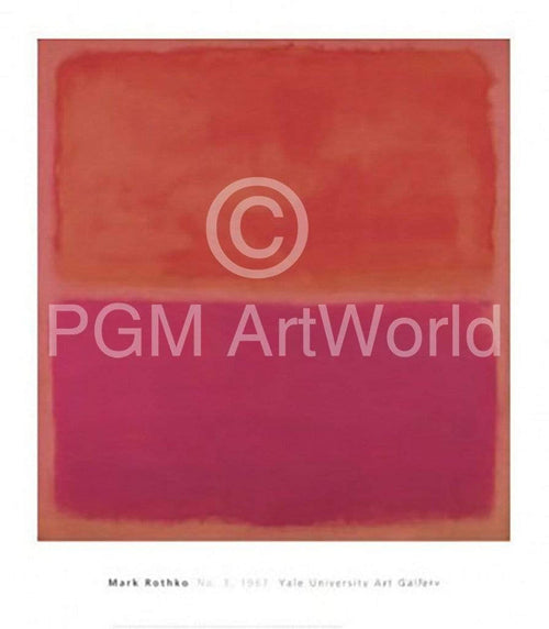 Mark Rothko  No. 3, 1967 Kunstdruk 71x81cm | Yourdecoration.nl