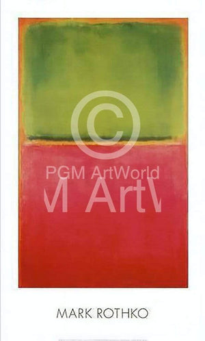 Mark Rothko  Green Red on Orange Kunstdruk 96x58cm | Yourdecoration.nl