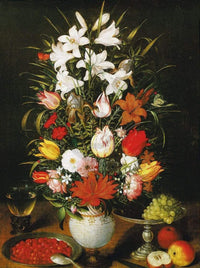Pieter D. J. Brueghel  Vaso ornato di fiori Kunstdruk 60x80cm | Yourdecoration.nl