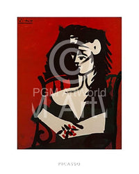 Pablo Picasso  Jacqueline a Mantil Kunstdruk 40x50cm | Yourdecoration.nl