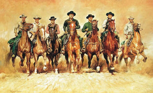 Renato Casaro  The magnificent Seven Kunstdruk 138x85cm | Yourdecoration.nl