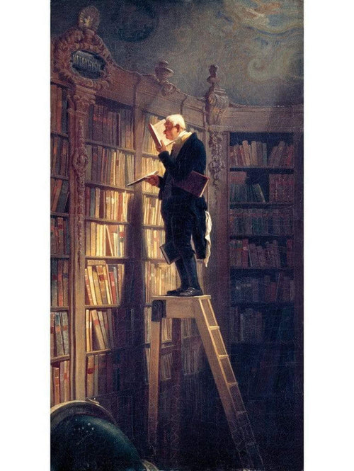 Carl Spitzweg  Der BÃ¼cherwurm Kunstdruk 60x80cm | Yourdecoration.nl