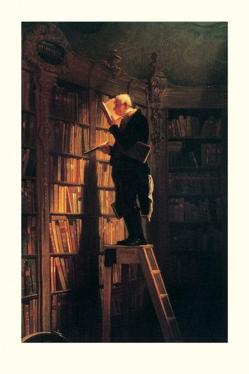 Carl Spitzweg  Der BÃ¼cherwurm Kunstdruk 61x91cm | Yourdecoration.nl