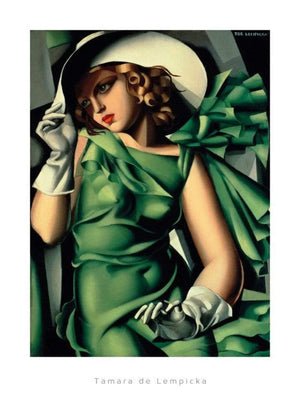 Tamara De Lempicka  Young Lady with Gloves Kunstdruk 50x70cm | Yourdecoration.nl