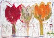 Ursula Meyer Petersen  3 Tulips Kunstdruk 70x50cm | Yourdecoration.nl