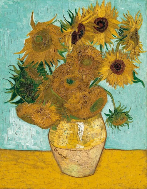 Vincent Van Gogh  Vase mit Sonnenblumen Kunstdruk 70x90cm | Yourdecoration.nl