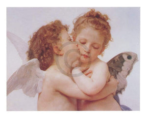 William Bouguereau  The first Kiss Kunstdruk 50x40cm | Yourdecoration.nl