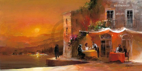 Willem Haenraets  Dinner for two II Kunstdruk 100x50cm | Yourdecoration.nl