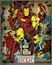 Pyramid Marvel Comics Iron Man Retro Poster 40x50cm | Yourdecoration.nl