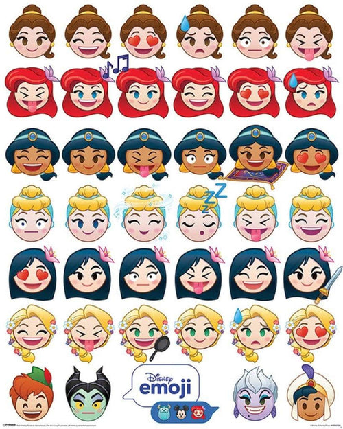 Pyramid Disney Emoji Princess Emotions Poster 40x50cm | Yourdecoration.nl