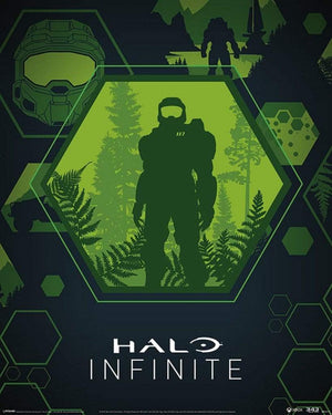 Pyramid Halo Infinite Master Chief Hex Poster 40x50cm | Yourdecoration.nl