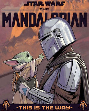 Pyramid Star Wars The Mandalorian Hello Little One Poster 40X50cm | Yourdecoration.nl