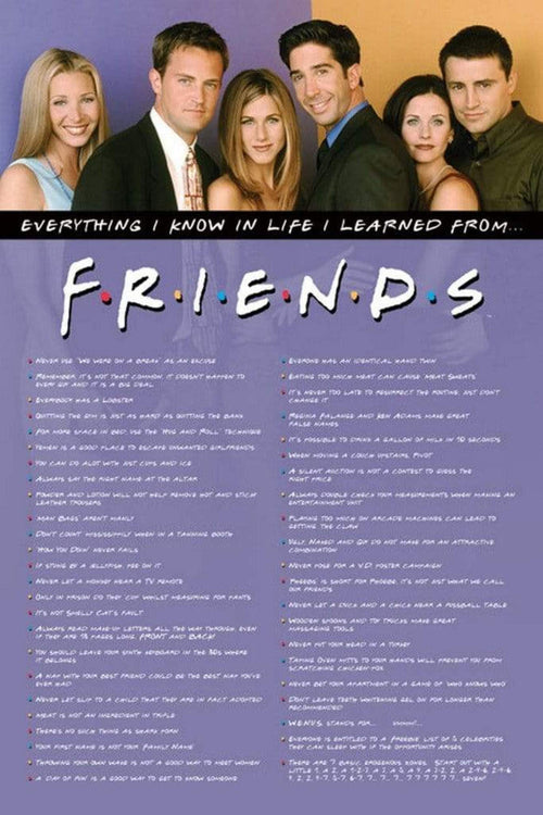 Pyramid Friends Everything I Know Poster 61x91,5cm | Yourdecoration.nl