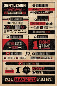 Pyramid Fight Club Infographic Poster 61x91,5cm | Yourdecoration.nl