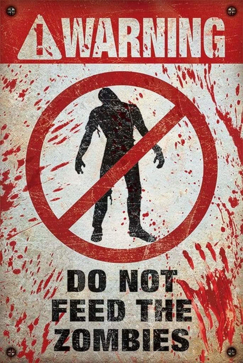 Pyramid Warning Do Not Feed the Zombies Poster 61x91,5cm | Yourdecoration.nl