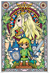 Pyramid The Legend of Zelda Stained Glass Poster 61x91,5cm | Yourdecoration.nl