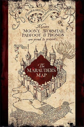 Pyramid Harry Potter The Marauders Map Poster 61x91,5cm | Yourdecoration.nl