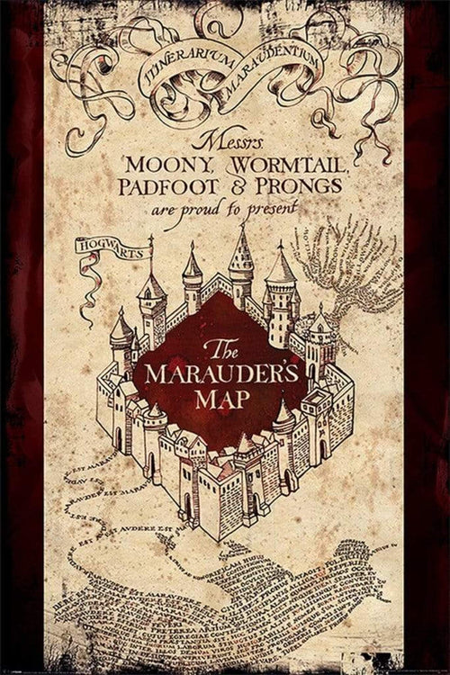 Pyramid Harry Potter The Marauders Map Poster 61x91,5cm | Yourdecoration.nl