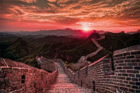 Pyramid The Great Wall of China Sunset Poster 91,5x61cm | Yourdecoration.nl