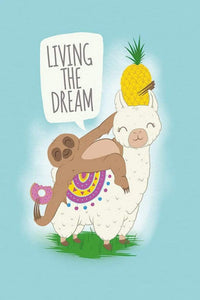 Pyramid Living the Dream Llama and Sloth Poster 61x91,5cm | Yourdecoration.nl