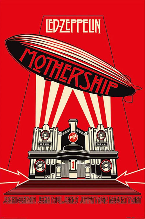 pyramid pp34445 led zeppelin mothership red poster 61x91 5cm | Yourdecoration.nl