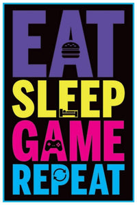 Pyramid Eat Sleep Game Repeat Gaming Poster 61x91,5cm | Yourdecoration.nl