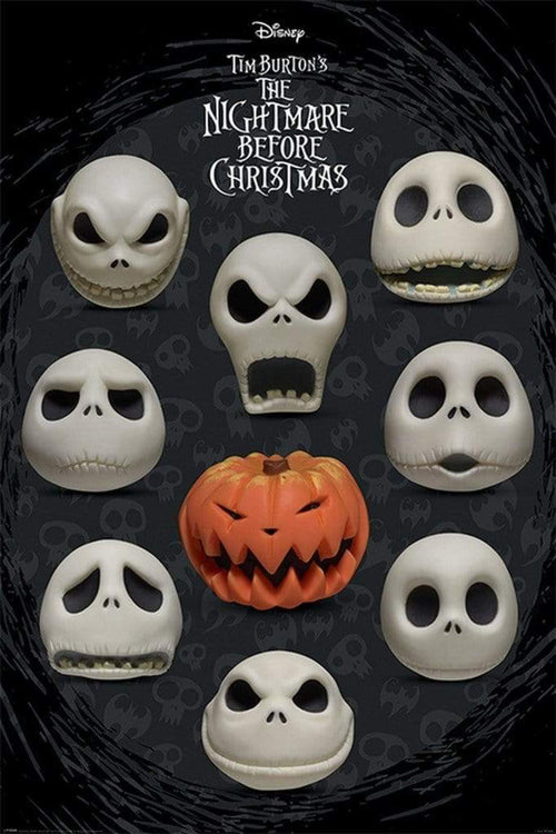 Pyramid Nightmare Before Christmas Many Faces of Jack Poster 61x91,5cm | Yourdecoration.nl