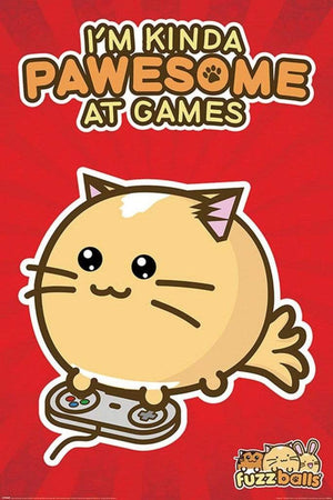 Pyramid Fuzzballs Pawsome Gamer Poster 61x91,5cm | Yourdecoration.nl