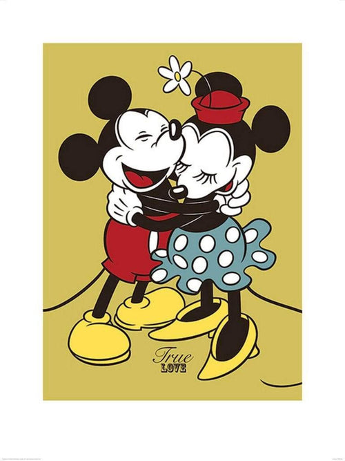 Pyramid Mickey and Minnie Mouse True Love Kunstdruk 60x80cm | Yourdecoration.nl