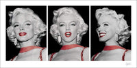 Pyramid Marilyn Monroe Red Dress Triptych Kunstdruk 50x100cm | Yourdecoration.nl