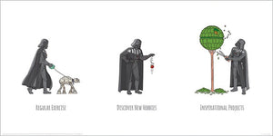 pyramid ppr41750 star wars vaders boredom busting ideas kunstdruk 60x30cm | Yourdecoration.nl