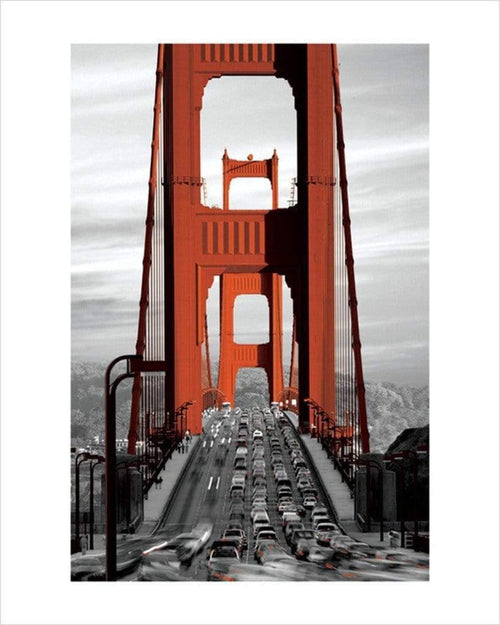 Pyramid Golden Gate Bridge San Francisco Kunstdruk 40x50cm | Yourdecoration.nl